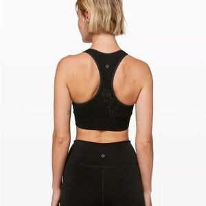 Lululemon Athletica Black Reveal Bra Zen Expression Racerback Sports Bra